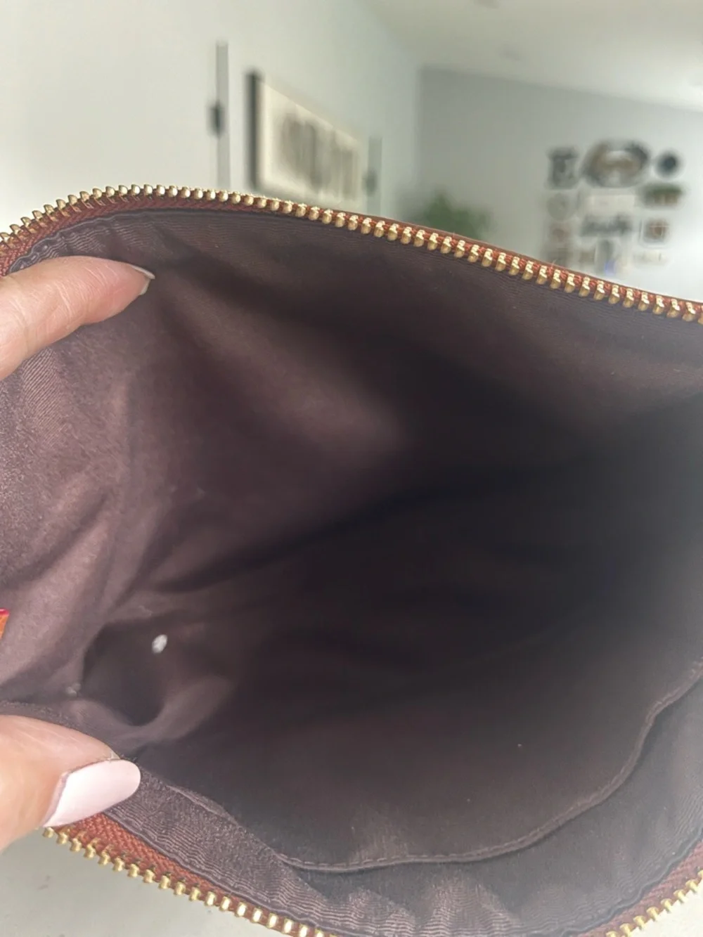 Coach Brown Signature Canvas Crossbody with Dark Brown Trim - Picture 10 of 15